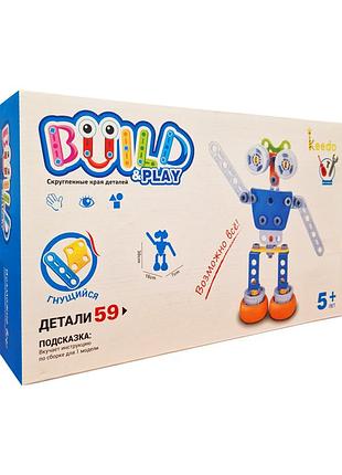 Конструктор детский build&play "робот" keedo j-7709, 59 элемента2 фото