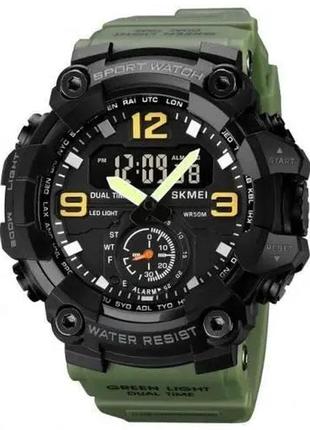Годинник наручний чоловічий skmei 1965ag army green. колір: зелений|ціна-якість|