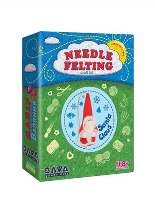 Детский набор творчества валяние "санта клаус" вал-006 натуральная шерсть
