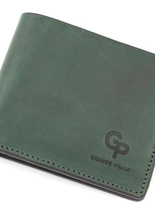 Портмоне мужское кожаное grande pelle 505191 зеленое