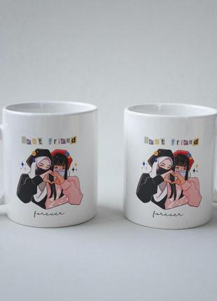 Кружка з принтом "best friend" 330 мл біла|знижка|