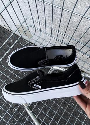 Сліпони vans classic slip-on black/white