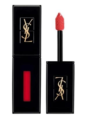 Помада блиск для губyves saint laurent
rouge pur couture vernis a levres vinyl cream 411 rhythm red. 6 ml.