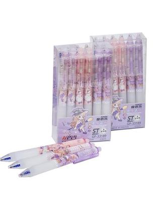 Ручка автоматична "пише-стирає" 33189 синя, в упаковці 12 штук