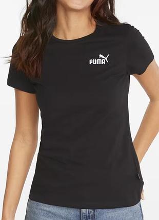 Футболка черная размер м puma essentials tee пума с логотипом оригинал