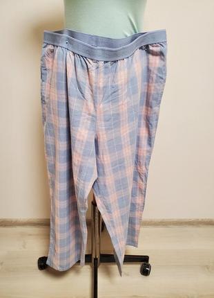 Гарні брендові легкі котонові штани піжама батал