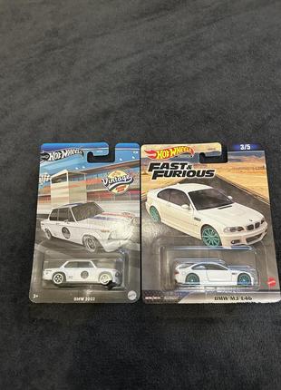 Hot wheels хот вілс bmw m3 e46 premium та bmw 2002 спецсерія