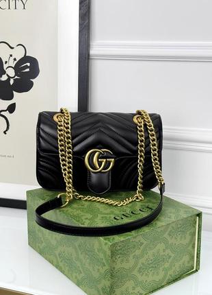Сумка gucci marmont mini shoulder преміум сумочка оригінальна жіноча сумка gucci