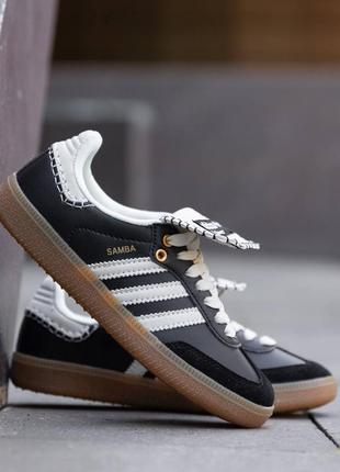 Кеди жіночі, adidas samba x wales bonner black white