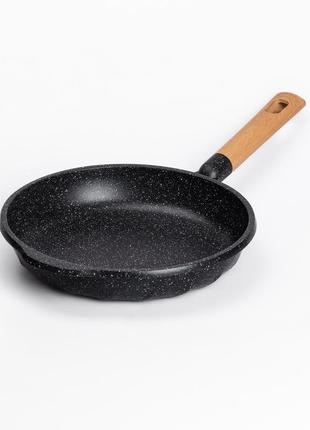 Алюминиевая сковорода 2,8 л с мраморным антипригарным покрытием ø 28 см толстое дно mgc черный