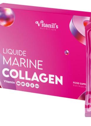 Гелевая диетическая добавка "морской коллаген" в стиках vitanil's, 14 шт.х15 г