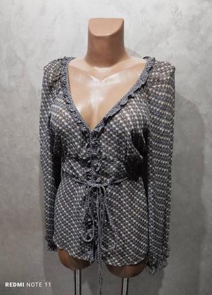 602.романтическая шелковая блузка итальянского бренда класса люкс i blues, made in italy2 фото