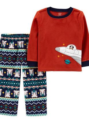 Carters теплая флисовая пижама картерс самолет