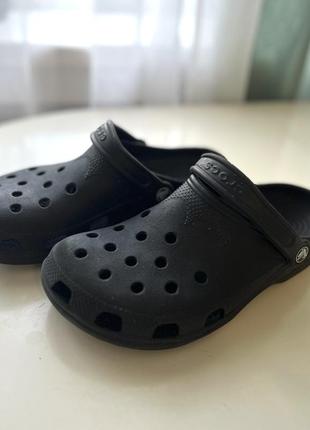 Crocs w8-9 m6-7 черные