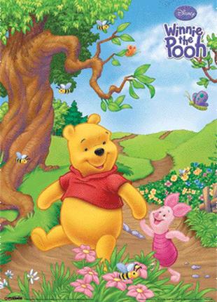 Постер 3d a3 "winnie the pooh-& pigl "