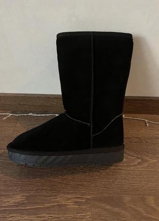 Sale💙 угги чорні замша нові високі розмір 37