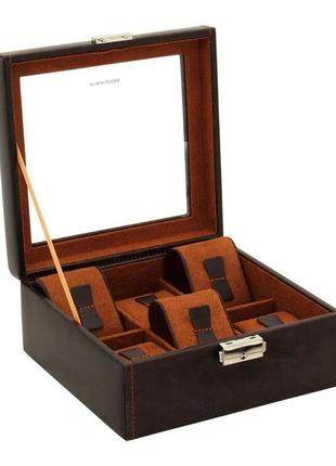 Скринька для зберігання годинника friedrich lederwaren bond 6, коричнева