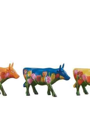 Набор коллекционных статуэток cow parade art pack tulips, 10 х 6 см3 фото