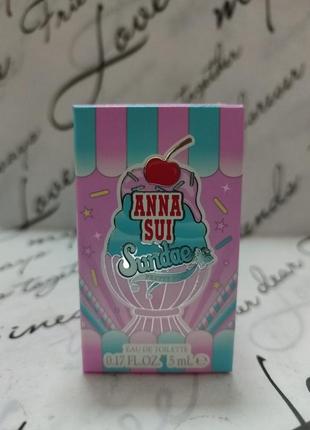 Anna sui sundae pretty pink (женская) туалетная вода 5 мл миниатюра