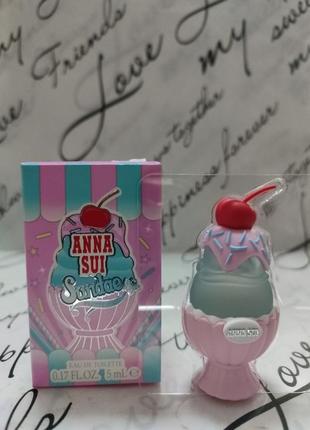 Anna sui sundae pretty pink (женская) туалетная вода 5 мл миниатюра3 фото