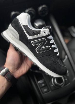 Кроссовки женские new balance 574 black &amp; white