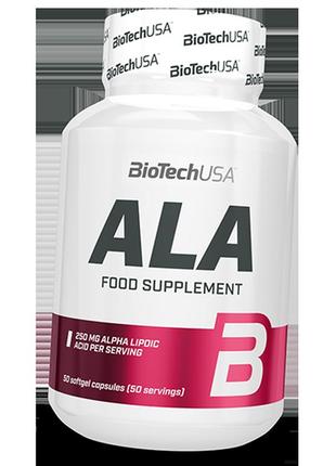 Альфа ліпоєва кислота капсули, alpha lipoic acid, biotech (usa) 50капс (70084001)