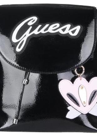 Guess рюкзак( оригінал) чорний лак середнього розміру