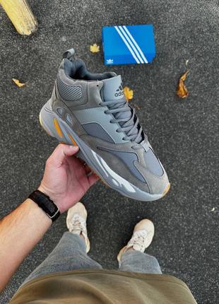 Зимние кроссовки adidas yeezy boost 700 мужские натуральная флис мех