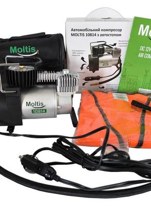 Автомобільний компресор з автостопом 12 в для підкачування шин 37 л/хв 7 атм r13-r17 moltis