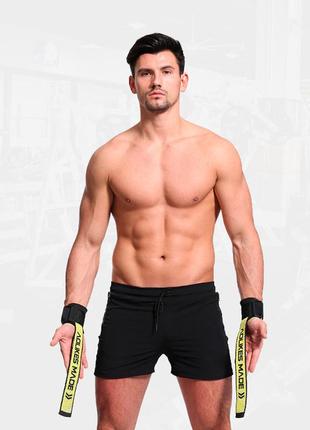 Лямки для тяги штанги aolikes hw-7633 black + yellow|вигідна ціна|