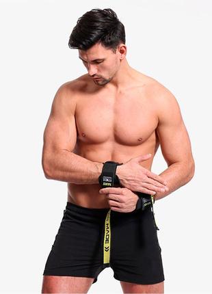 Лямки для тяги штанги aolikes hw-7633 black + yellow|вигідна ціна|