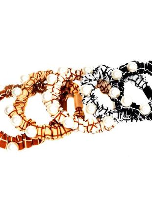 Дитяча резинка для волосся 0303-1077  з перлинами, набір 20 шт