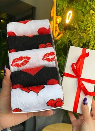 Набір жіночих шкарпеток 36-41 5 пар у подарунковій коробці|вигідна ціна|