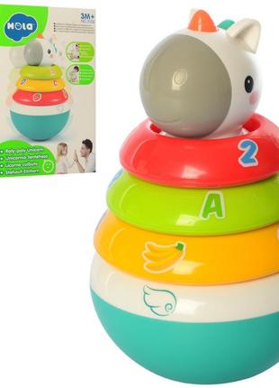 Неваляшка единорог 3136   пирамидка,сортер