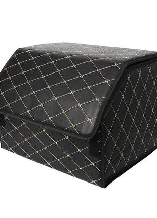 Автомобильный органайзер zwx-002 black-gold компактный вместительный два отдела для хранения на липучке