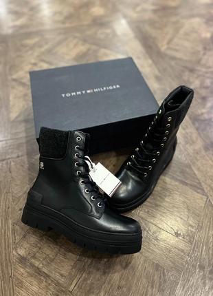 Новые кожаные утепленные ботинки, сапоги, челси, ботинки tommy hilfiger