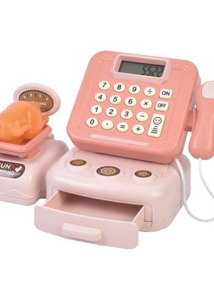 Дитячий іграшковий "касовий апарат" 6839a, калькулятор, сканер, ваги