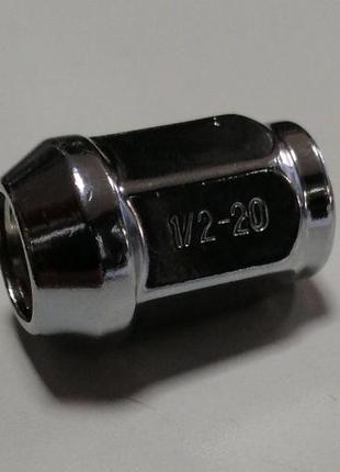 Гайка колесная 1/2"-20 хром под 19 ключ. цена за комплект 20 шт.