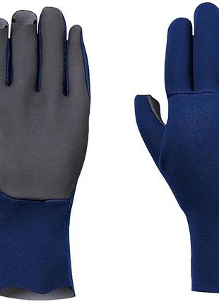 Перчатки shimano chloroprene exs 3 cut gloves m ц:blue