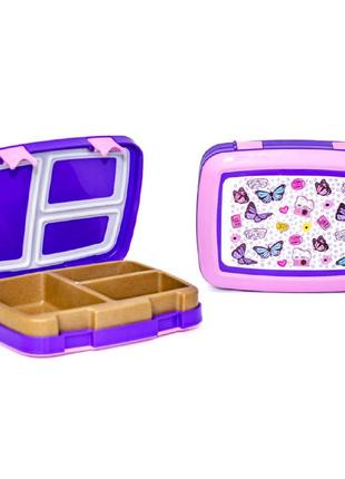Дитячий ланч-бокс "butterfly" 01550/01 кришка на защіпках