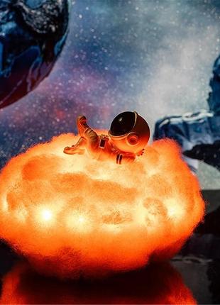 Нічний світильник астронавт на хмарі 🌏omnistore🌏, usb, пульт, 200 режимів свічення|вигідна ціна|2 фото