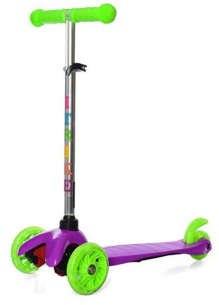 Детский самокат itrike bb 3-013-4-c-v mini светящиеся колеса