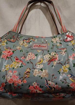 Cath kidston garden birds blue floral - сумка-тоут в руку