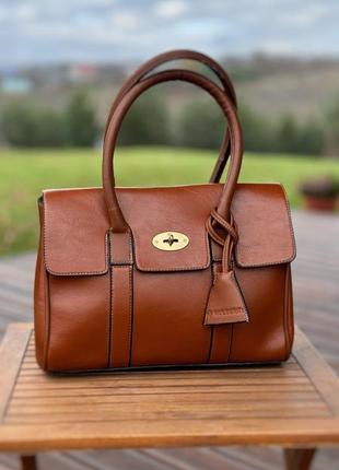 Кожаная сумка английского бренда mulberry