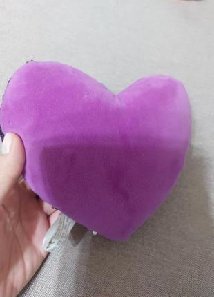 Мягкая игрушка сердечко в пайетках