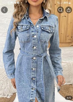 Джинсовое женское платье4 фото