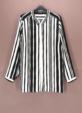 Сорочка з довгим рукавом "bonmarche" у смужку, uk18.