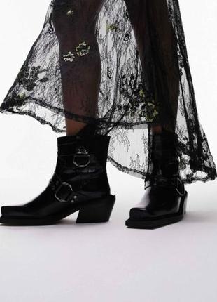 Topshop ковбойские кожаные ботинки