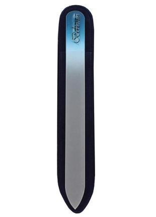 Пилка для нігтів скляна spl 99-1252 (125 мм) у шкіряному чохлі.