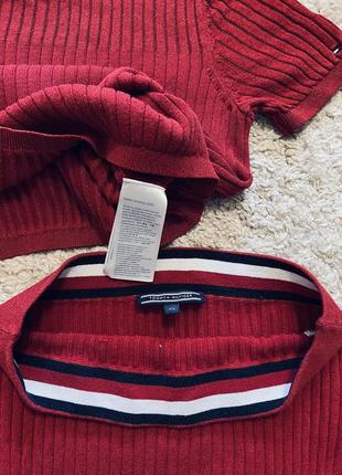 Костюм юбочный- кофточка и юбка мини tommy hilfiger оригинал бренд летний костюм cotton вискоза, брендовый размер xs или подростковый2 фото